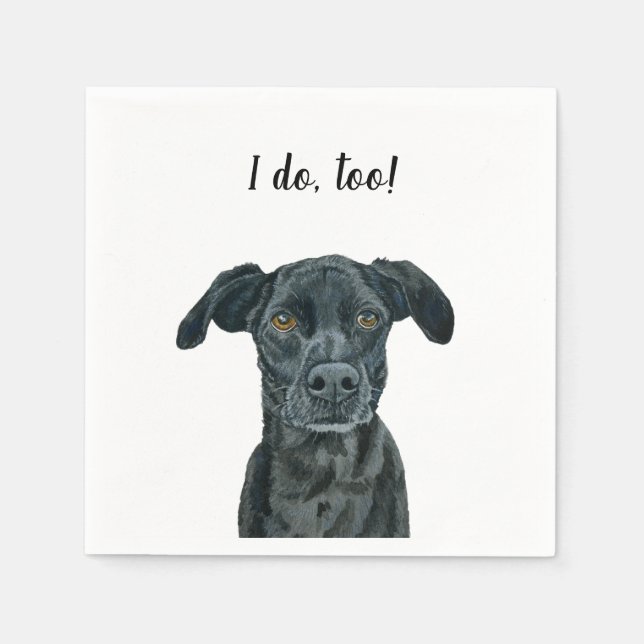 Black Dog Custom Cocktail Napkin Pappersservett (Framsidan)