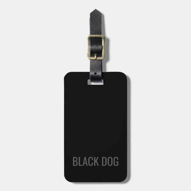 Black Dog - Typografi Bagage Tag Bagagebricka (Vertikal Framsida)
