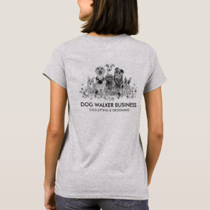 Black Dogs Services Groomer Walker Vaktor T Shirt