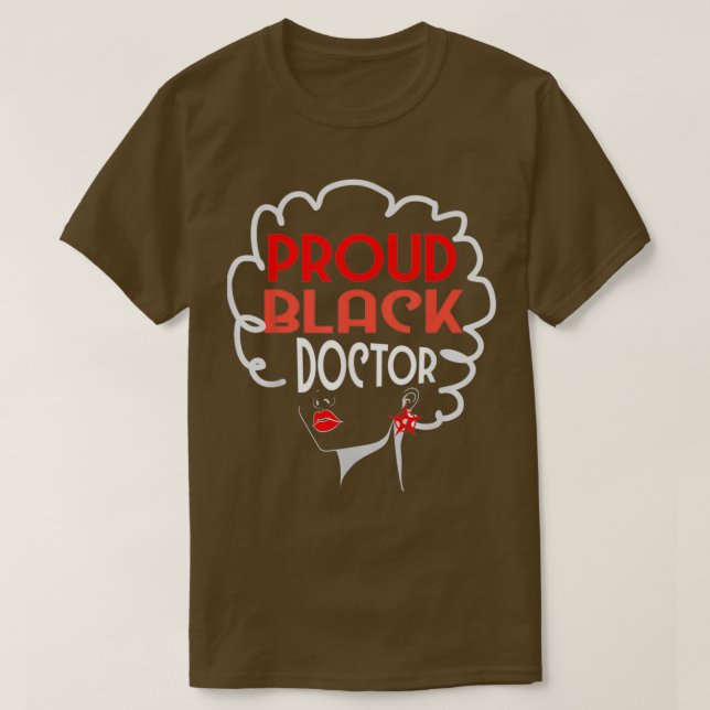 Black Doktor Women African American PhD MD Graduat T Shirt (Design framsida)