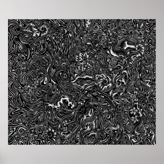 "Black Doodle" Original Fine Art Teckning Poster