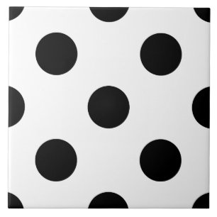 BLACK DOS! (en polkpunktsdesign) ~ Kakelplatta