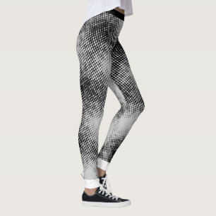 BLACK Dot Mönster på (Färg i bakgrunden) Leggings