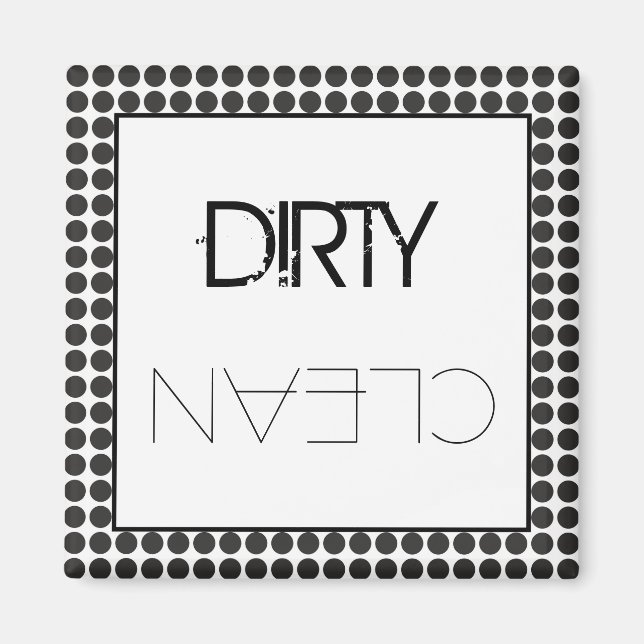 Black Dots Dishwasher Magnet (Framsidan)