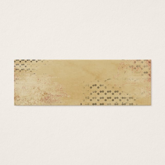 Black Dots Torn Kraft Papper collage-bakgrund Litet Visitkort (Framsidan)