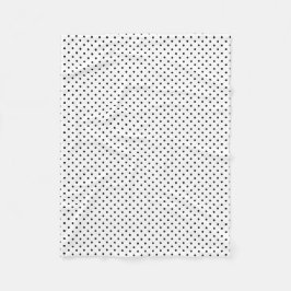 Black Dots White Polka-punkt Fleecefilt