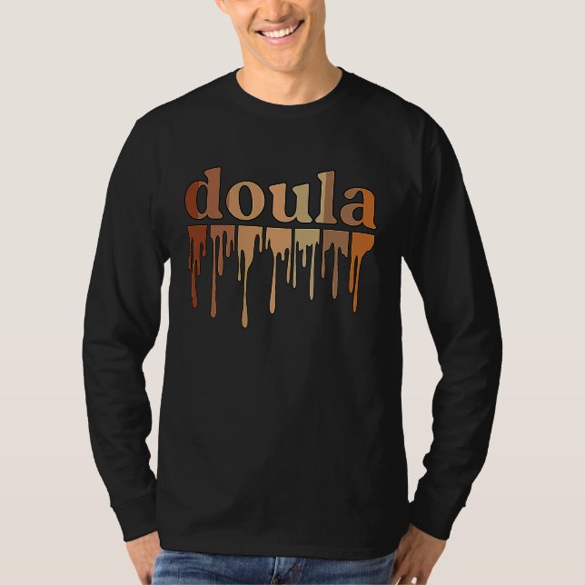 Black Doula African American Postpartum Doula T Shirt (Framsida)