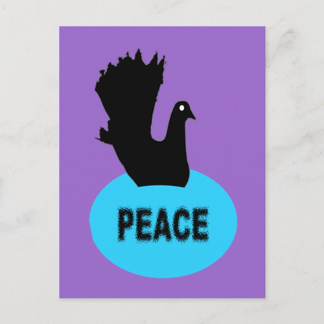 Black Dove Peace-vykort Vykort (Framsida)