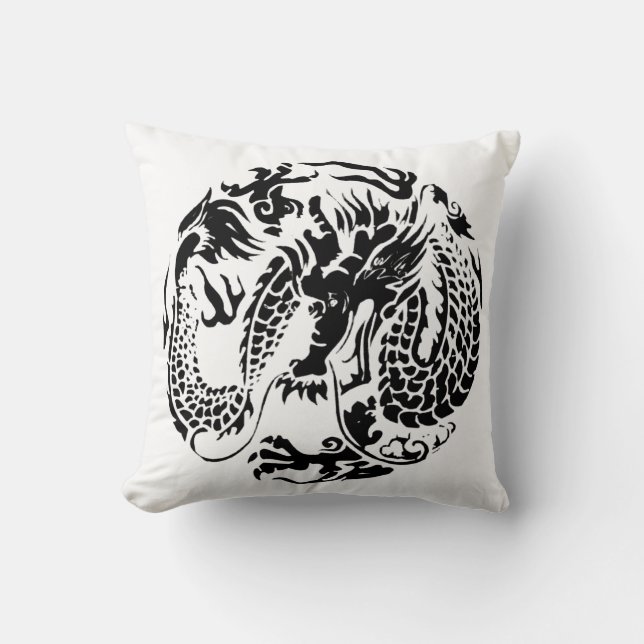 Black Dragon American MoJo Pillow Kudde (Framsida)