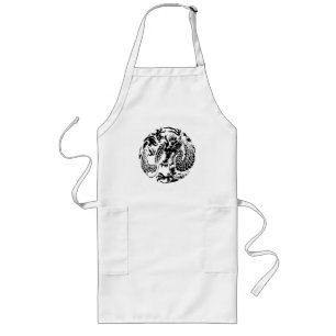 Black Dragon Apron Långt Förkläde
