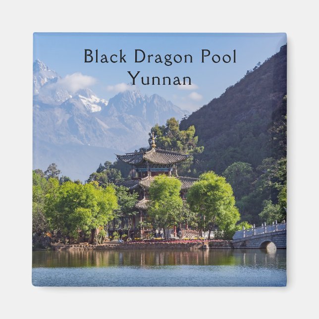 Black Dragon Bassäng-Yunnan, China Magnet (Framsidan)