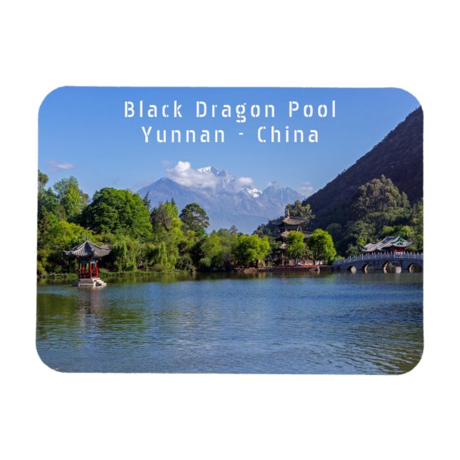 Black Dragon Bassäng-Yunnan, China Magnet (Horisontell)