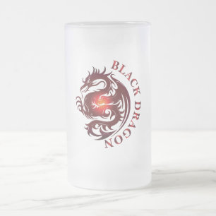 Black Dragon Beer Glass Frostat Ölglas