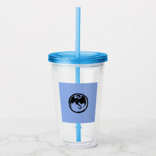 Black Dragon Blue Akrlic tumbler Take Away Mugg