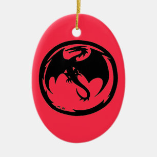 Black Dragon Coral Keramic ornament