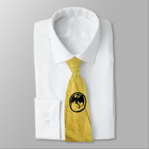 Black Dragon Guld Vein necktie Slips