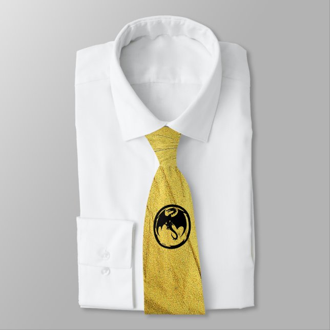 Black Dragon Guld Vein necktie Slips (Bunden)