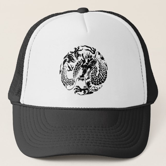 Black Dragon Hat Truckerkeps (Framsida)