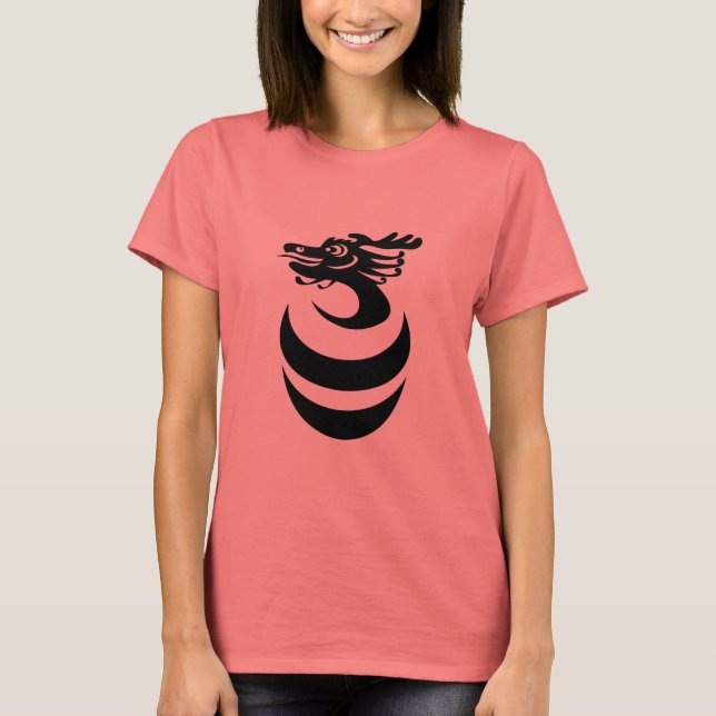 Black Dragon i Egg Shirt T (Framsida)
