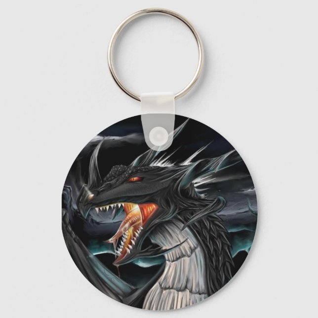 Black Dragon Keychain Nyckelring (Framsida)