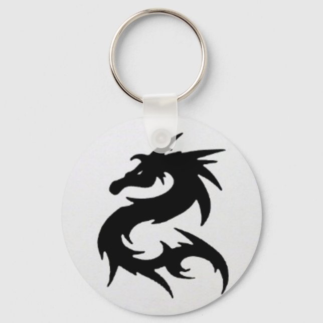 Black Dragon Keychain Nyckelring (Framsida)