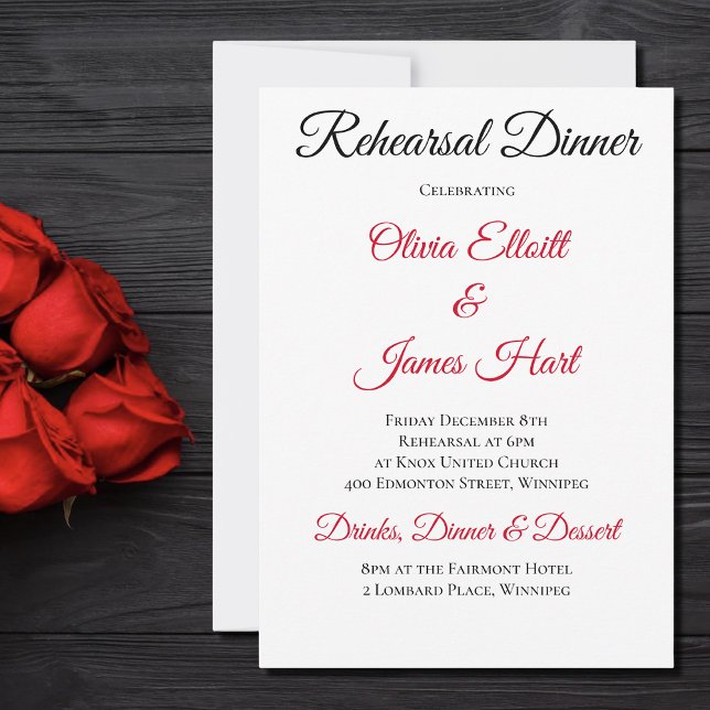 Black Dragon Röd ros Fantasy Inbjudningar (Skapare uppladdad)