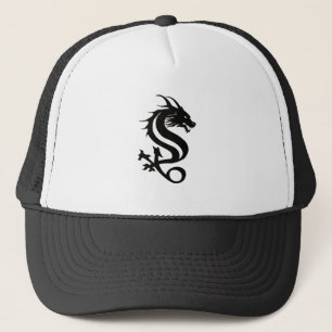 Black Dragon Silhouette Truckerkeps