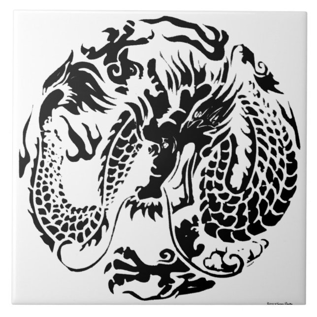 Black Dragon Tile Kakelplatta (Framsidan)