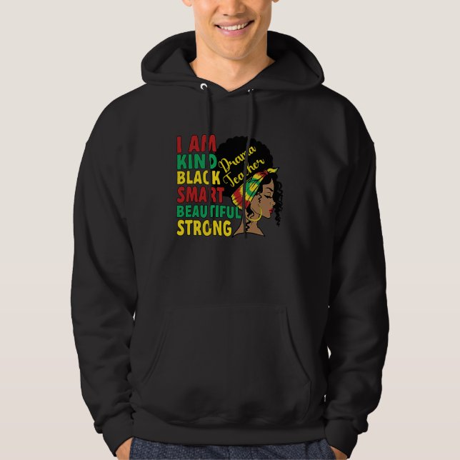 Black Drama Teacher African American Drama Teachin Hoodie (Framsida)