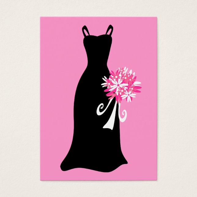 Black Dress med Bouquet Visitkort (Framsidan)