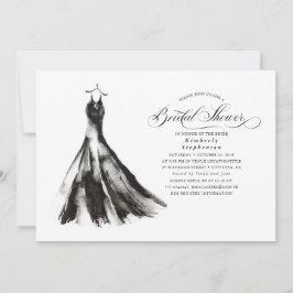 Black Dress Modern Mystical-Möhippa Inbjudningar