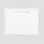 Black Dubbla Gräns par Anteckningskort<br><div class="desc">Svart Dubbla Gräns par Note Card - en snabbanteckningstack till vänner,  inbjudan till en middag party,  besök i helg eller på en resa,  etc. Personlig stationär med en klassisk vintage-vib.</div>