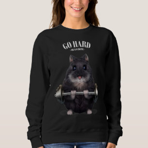 Black Dwarf Hamster Muscle Training Weightlyftning T Shirt