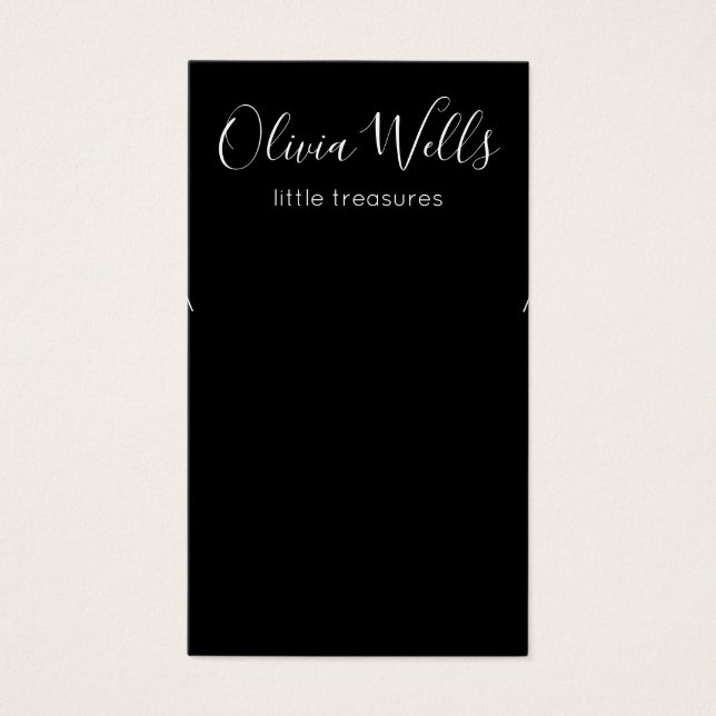 Black Earring Jewelry Visning Card Visitkort (Framsidan)