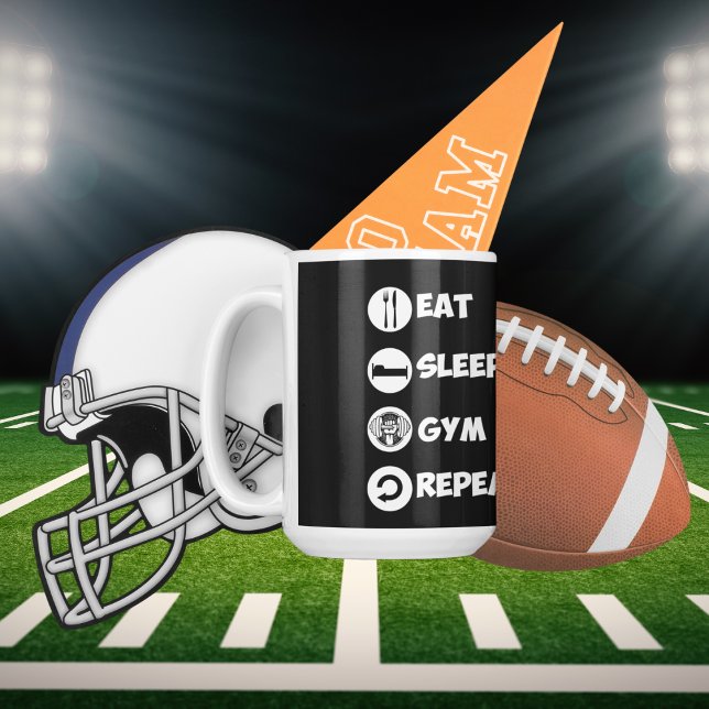 Black Eat Ssov Gym Repeat Icon Mugg (Skapare uppladdad)