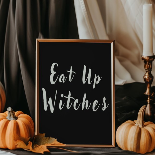 Black Eat Up Witches Halloween Chic Food Bord Poster (Skapare uppladdad)
