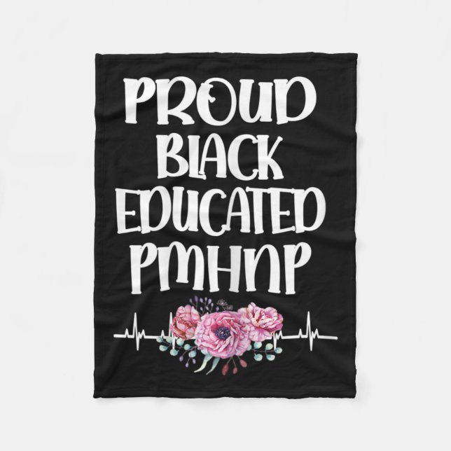 Black Educated Pmhnp Psychimic Nurse Practitione Fleecefilt (Framsidan)
