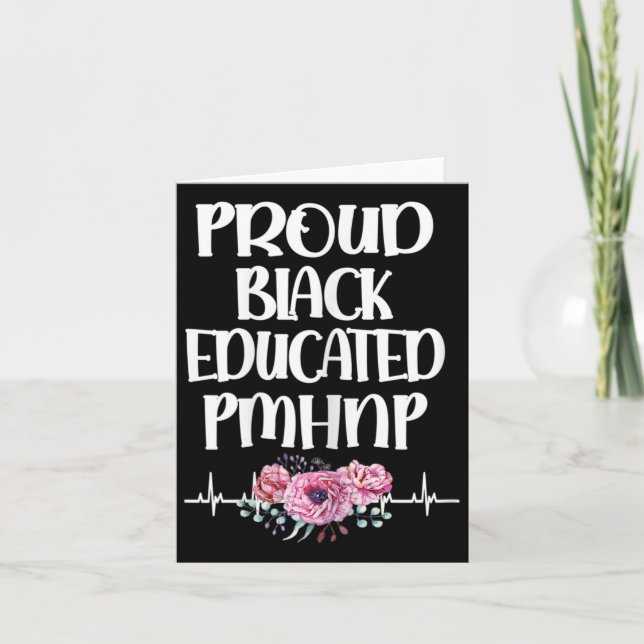 Black Educated Pmhnp Psychimic Nurse Practitione Kort (Framsida)