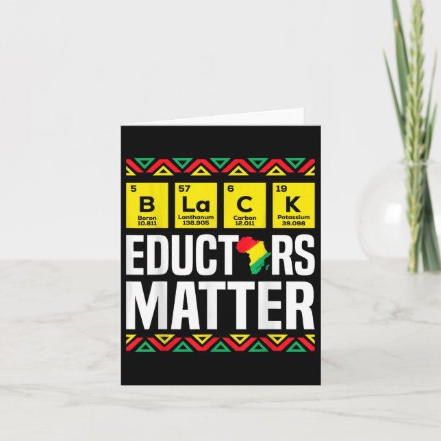 Black Educators Black History Month Pride Lärare Kort (Framsida)