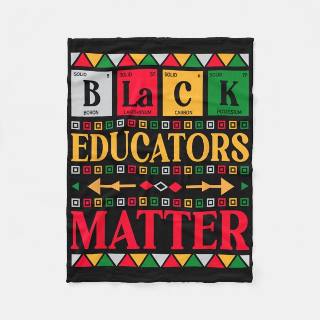 Black Educators Problem Black History Pride Period Fleecefilt (Framsidan)