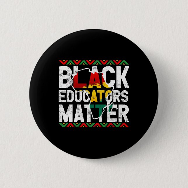 Black Educators Problem Design Black History Month Knapp (Framsida)