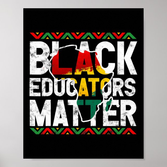 Black Educators Problem Design Black History Month Poster (Framsidan)