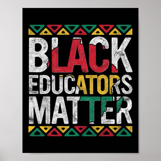 Black Educators Problem Gift History Month Lacher Poster (Framsidan)