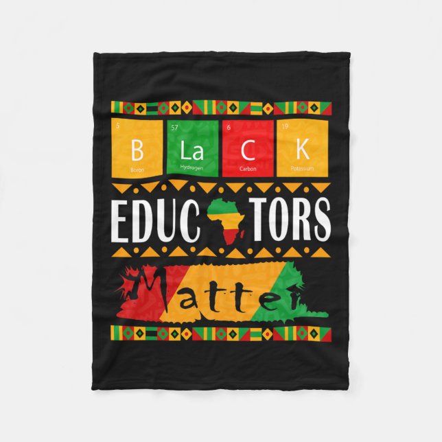 Black Educators Problem History Månad, Pride Fleecefilt (Framsidan)