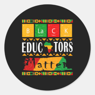Black Educators Problem History Månad, Pride Runt Klistermärke