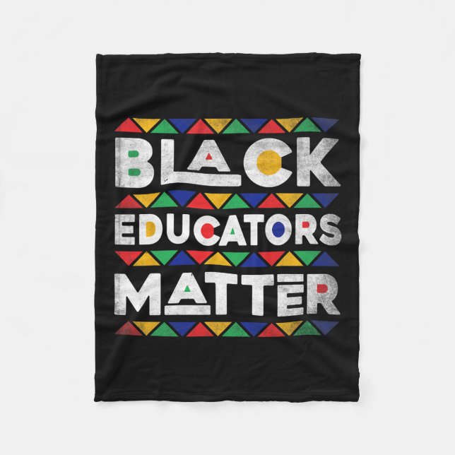 Black Educators Problem Melanin African Teacher Bl Fleecefilt (Framsidan)
