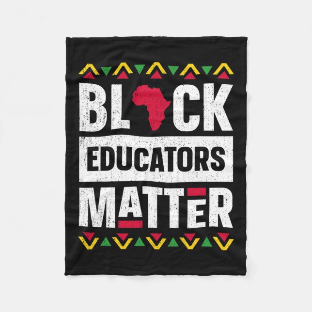Black Educators Problem Teacher Black History Mont Fleecefilt (Framsidan)