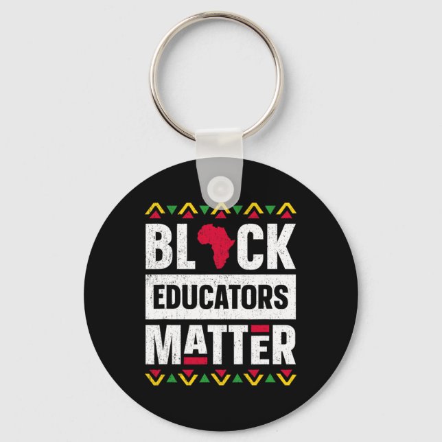 Black Educators Problem Teacher Black History Mont Nyckelring (Framsida)