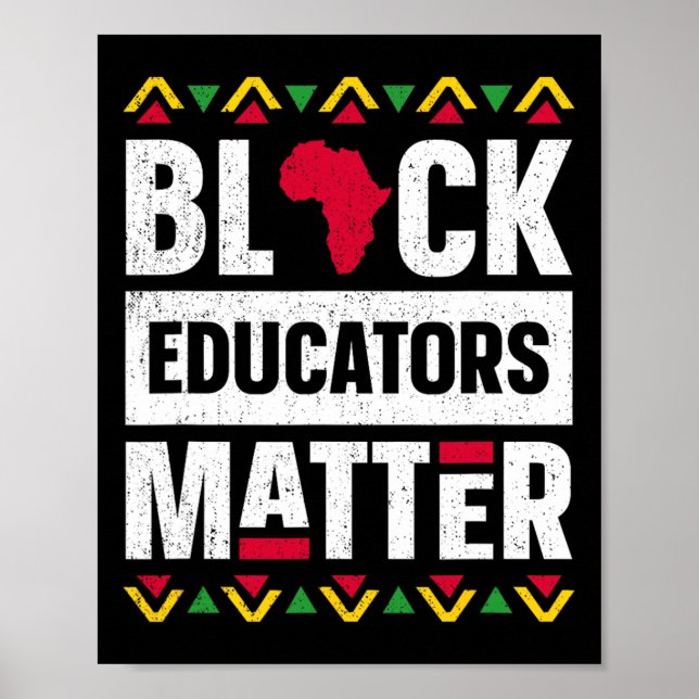 Black Educators Problem Teacher Black History Mont Poster (Framsidan)