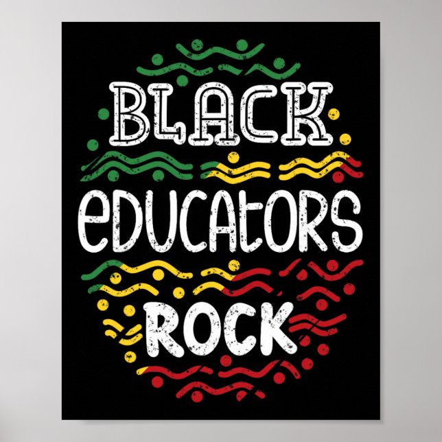 Black Educators Rock - Svarta historiemånaden Afri Poster (Framsidan)